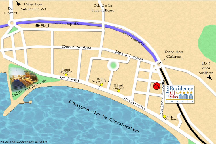 Plan de la Ville de Cannes